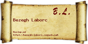 Bezegh Laborc névjegykártya